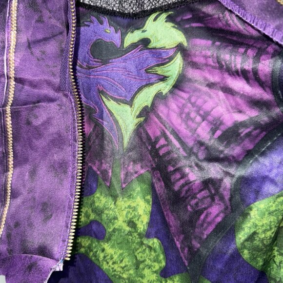 Disney Descendants 2 Mal Halloween Costume Girls S 4-6 3 Piece Outfit + Wig - Picture 4 of 12